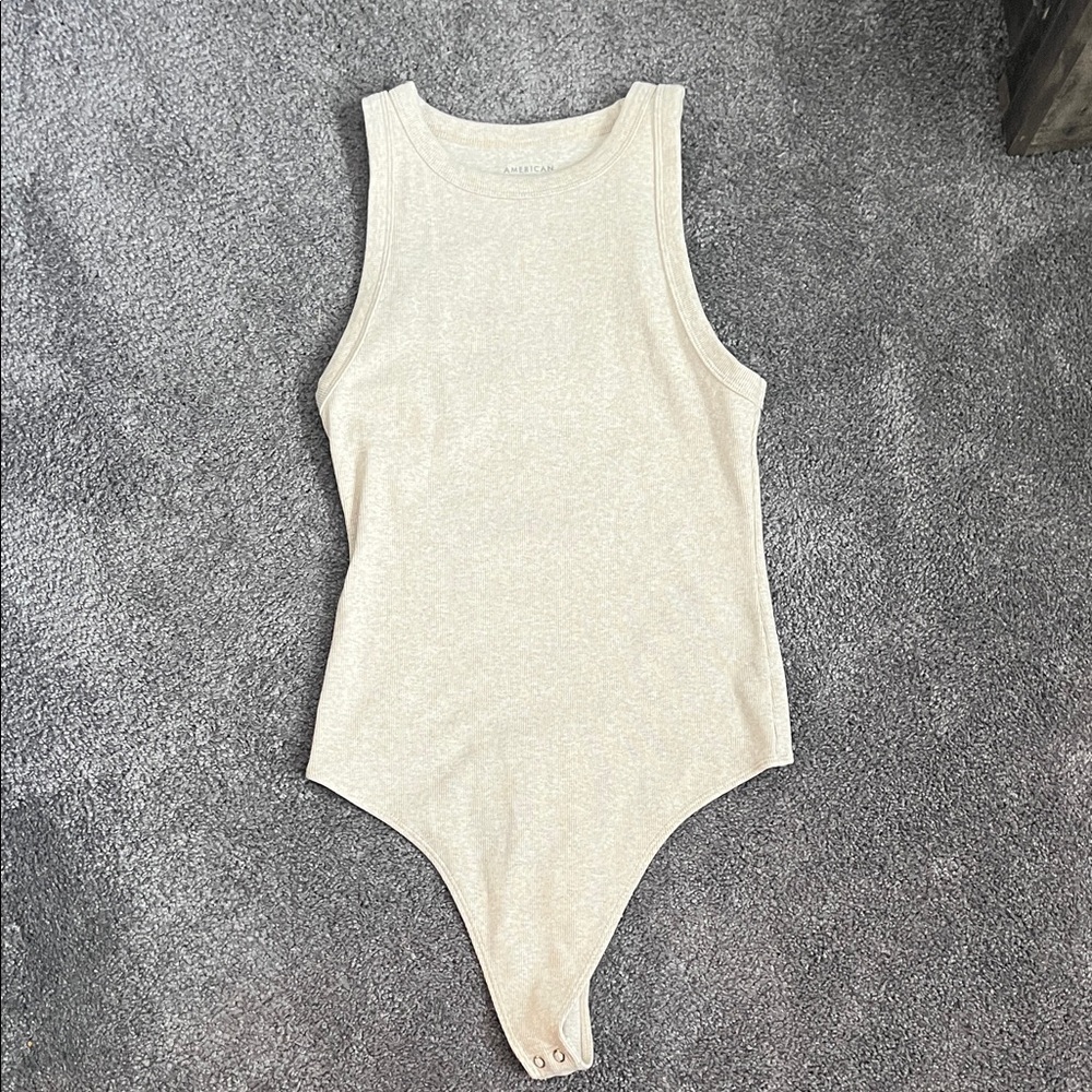 American Eagle Outfitters Cream Bodysuit